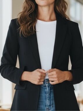 Women’s Black Tailored Blazer - Classic Workwear Jacket